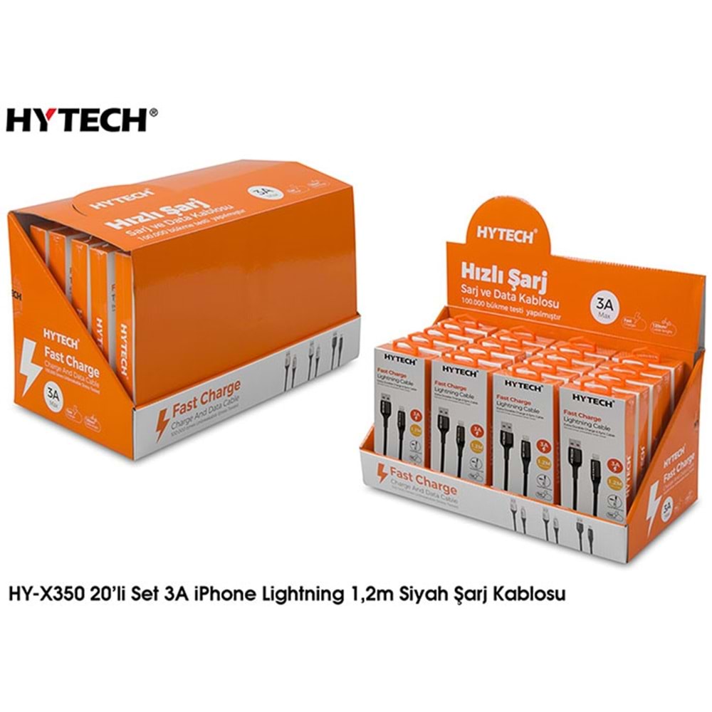Hytech HY-X350 3A iPhone Lightning 1,2m Gold Şarj Kablosu