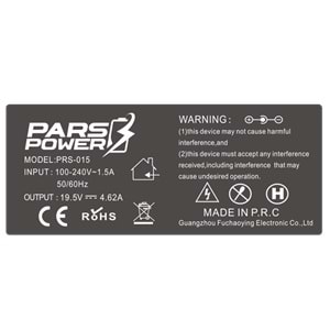 PARS POWER PRS-015 Dell 7.4x5.0 90W 19.5V 4.62A Adaptör
