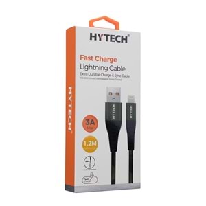 Hytech HY-X375 1.2M 3A Lightning Kamuflaj Desenli Kılıflı Yeşil Data + Sarj Kablosu