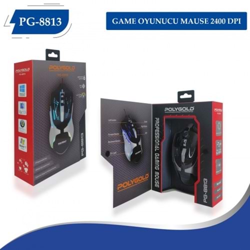 POLYGOLD PG-8813 GAMING MOUSE 3600 DPI