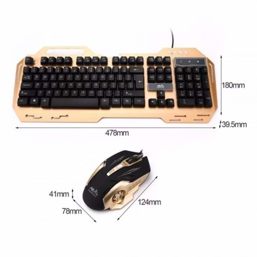 POLYGOLD PG-8014 GAMING MOUSE+KEYBOARD