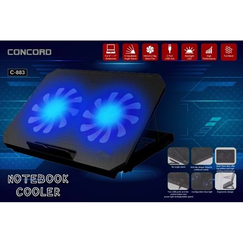 Concord Laptop Soğutucu C-883