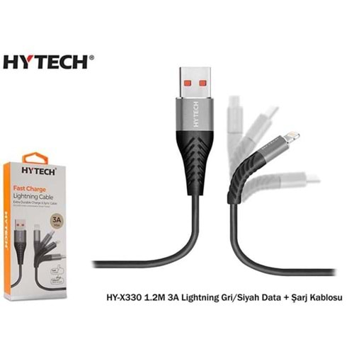 Hytech HY-X330 1.2 mt 3A Lightning Data + Şarj Kablosu