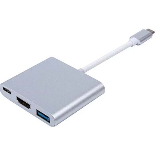 Concord BYL-2005 3In1 Type C To USB + HDMI + Typec (Pd) Çevirici