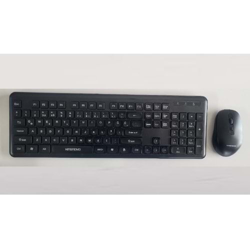 KINGNOVO C400 Siyah Kablosuz Q Multimedia Klavye + Mouse Set