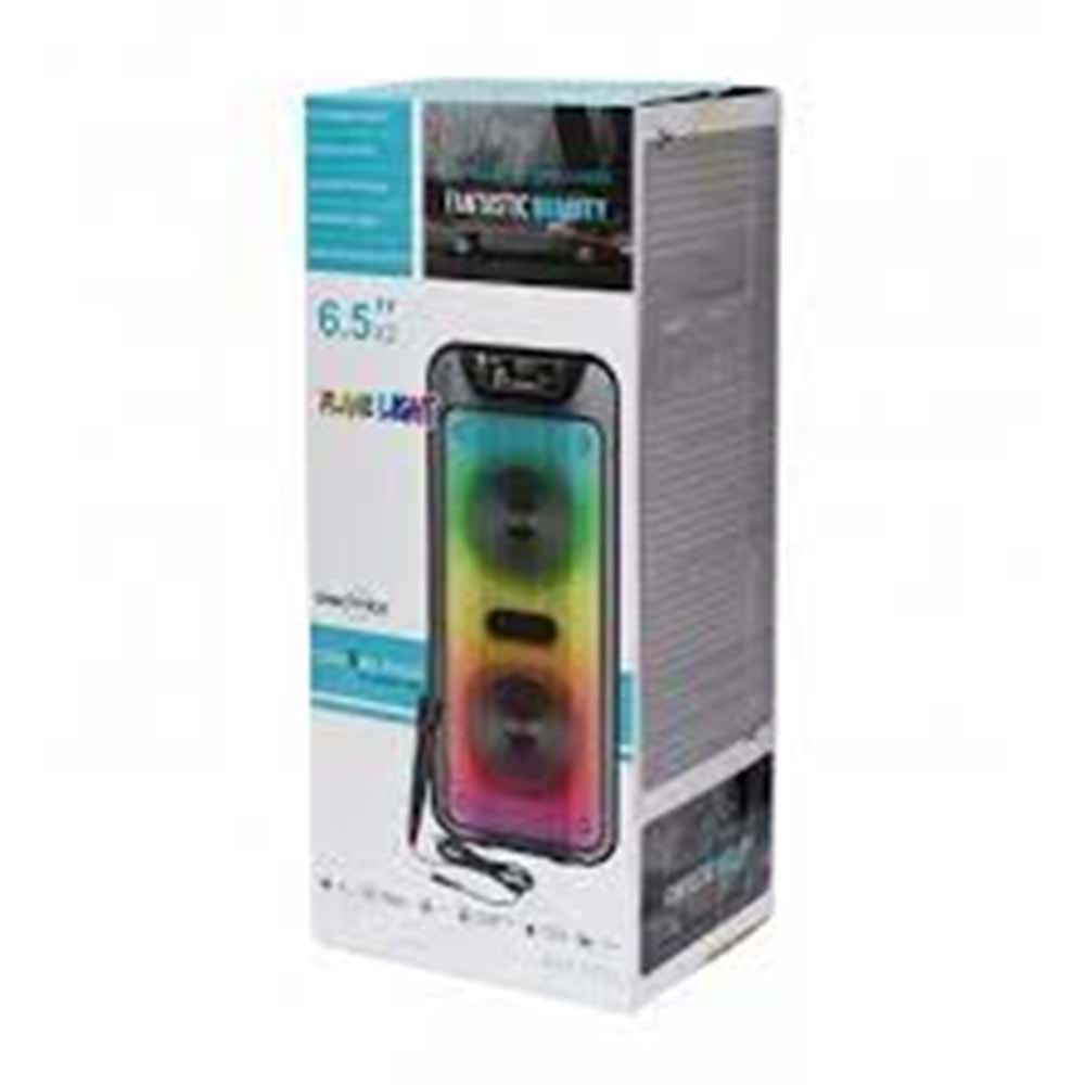 KTS-1703-BT MİKROFONLU LEDLİ BLUETOOTH SPEAKER USB-TF-FM