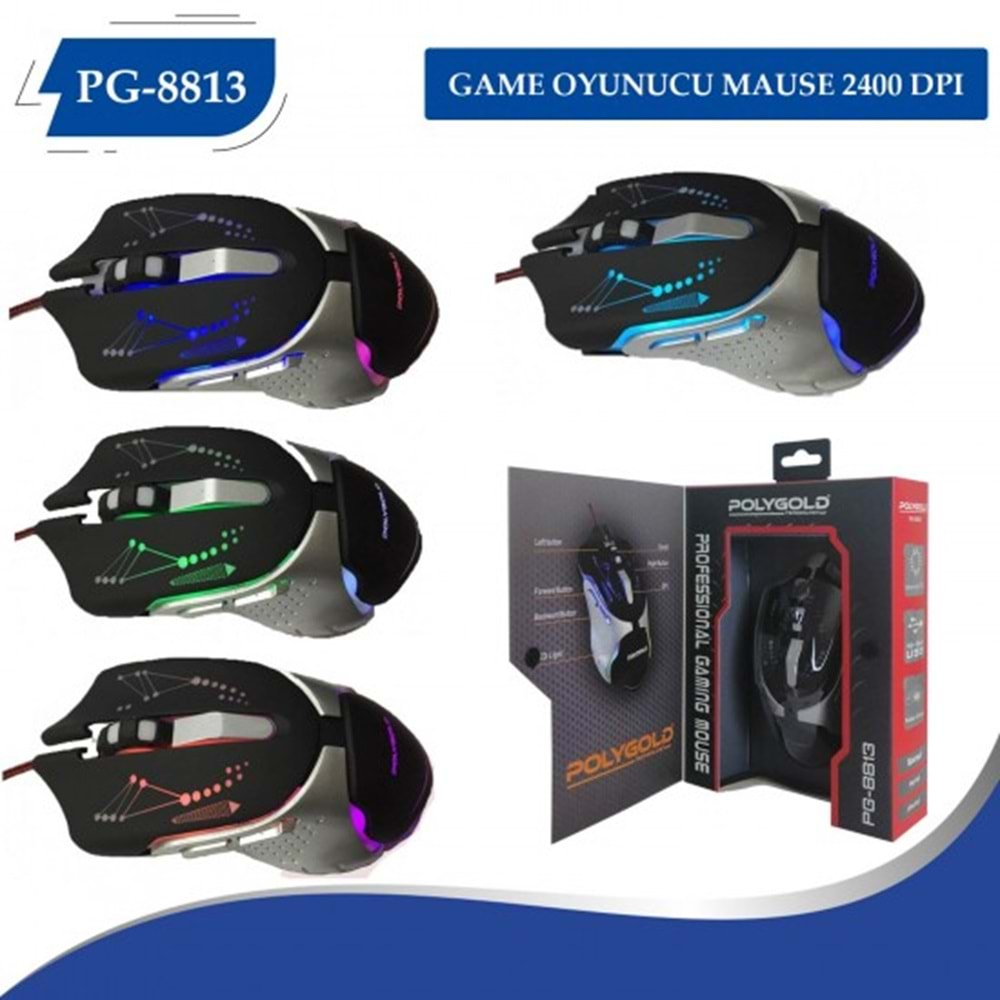 POLYGOLD PG-8813 GAMING MOUSE 3600 DPI