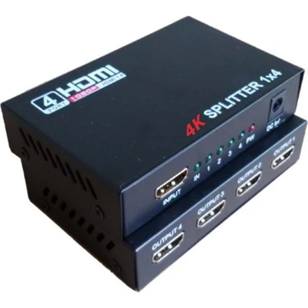 CONCORD-4K Ultra HD 2160p Destekli 1 Giriş 4 Çıkış HDMI Çoklatıcı Splitter 1X4 HS-4