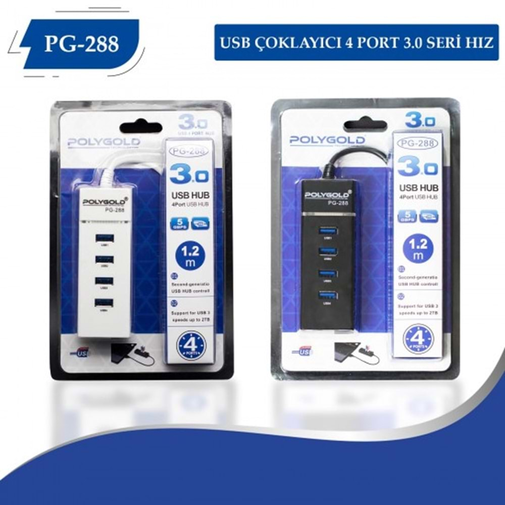 POLYGOLD PG-288 Usb 3.0 Çoklayıcı 4 Port