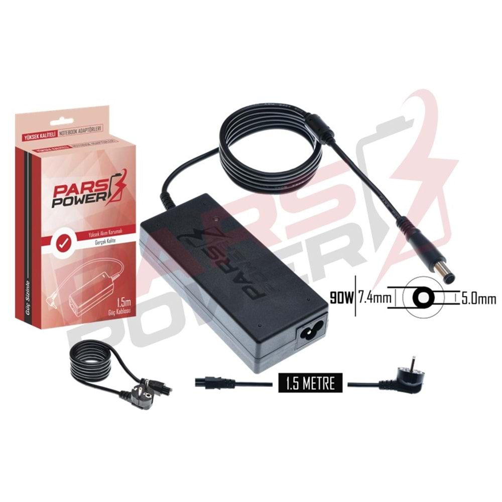 PARS POWER PRS-015 Dell 7.4x5.0 90W 19.5V 4.62A Adaptör