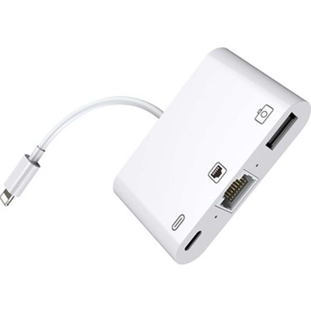 IPHONE/IPAD 3IN1 ETHERNET RJ45 VE USB KAMERA ADAPTORU