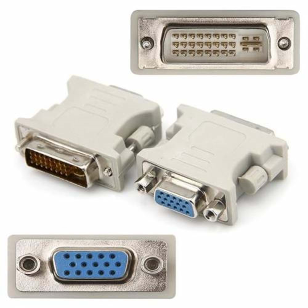 DVI Erkek - VGA Dişi Çevirici 24+5 Pin