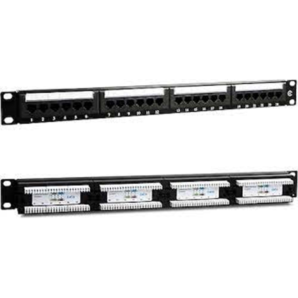 POWERMASTER PM-4494 24 LÜ UTP CAT6 PATCH PANEL