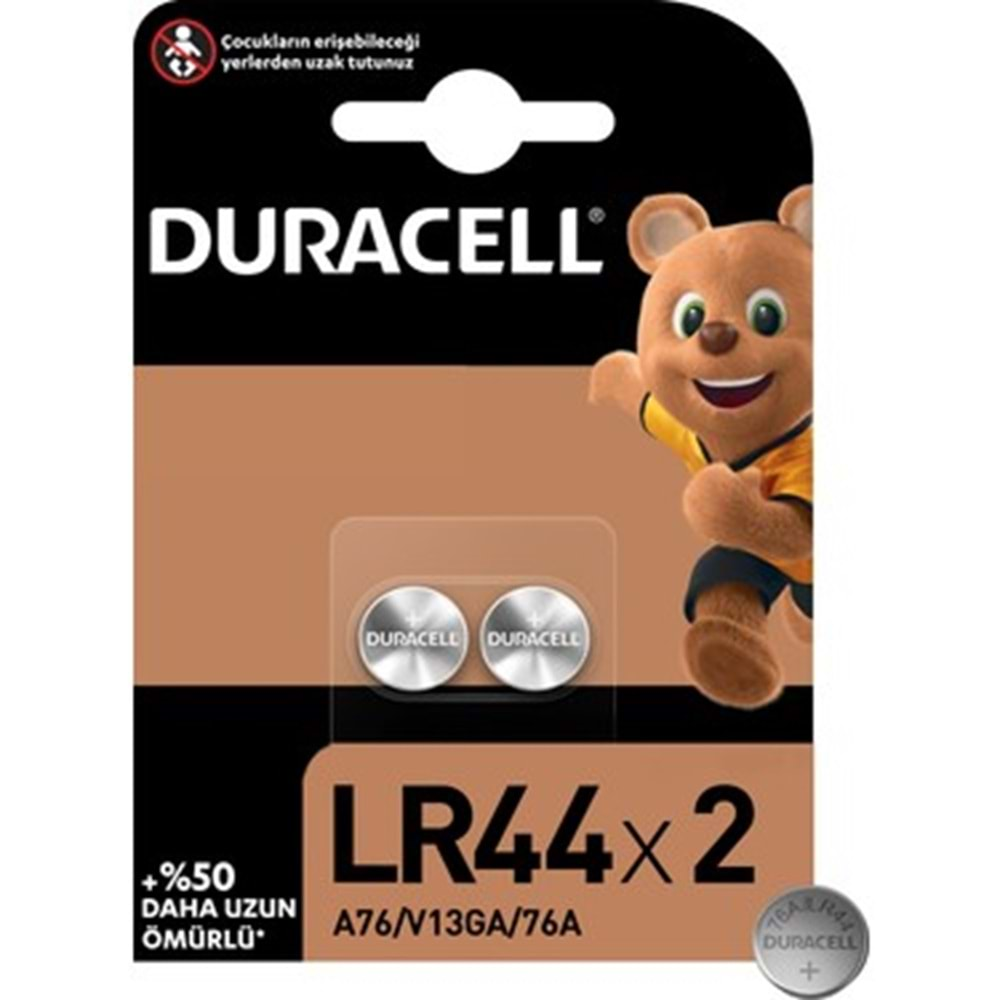 DURACELL LR44 1.5V DÜĞME PİL 2'Lİ PAKET