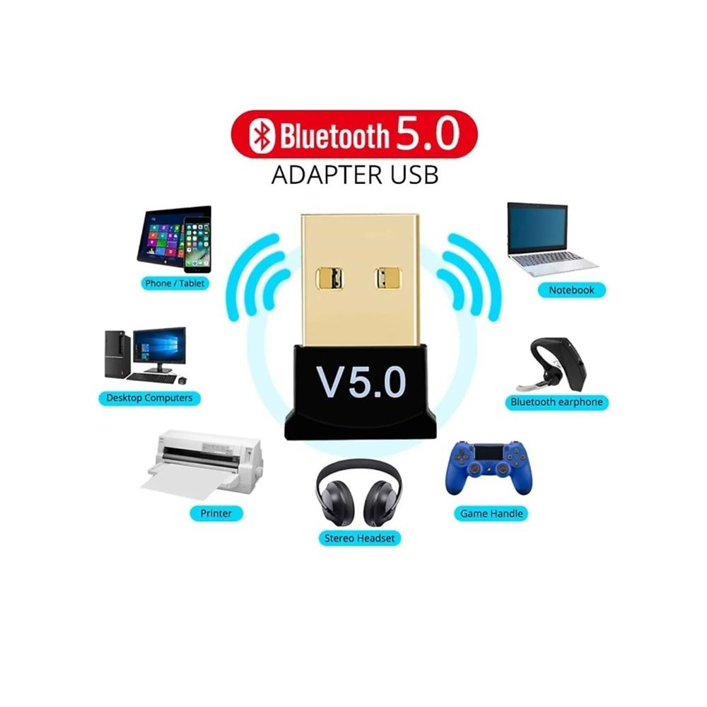 PRO5TECH Bluetooth 5.0 Dongle Adaptör Kapsama 20MT