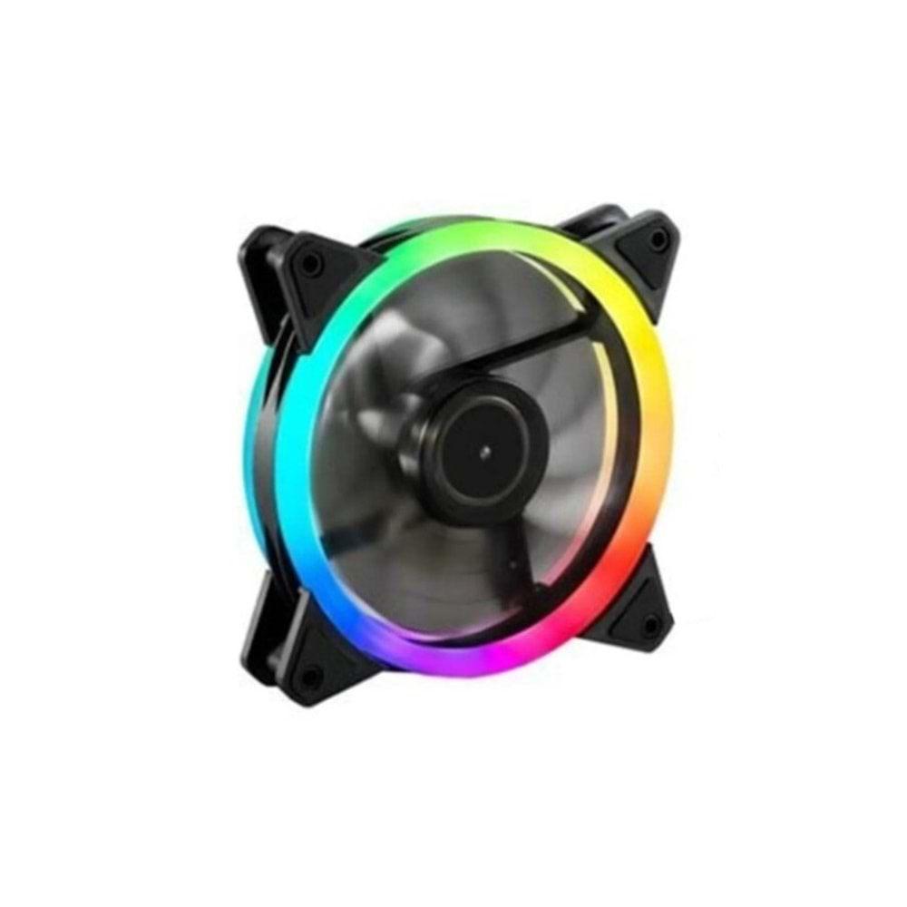 LOVNINGOOL 12cm Rainbow Led Fan - Performans Seri Sessiz Kasa Fanı FAN1RBW