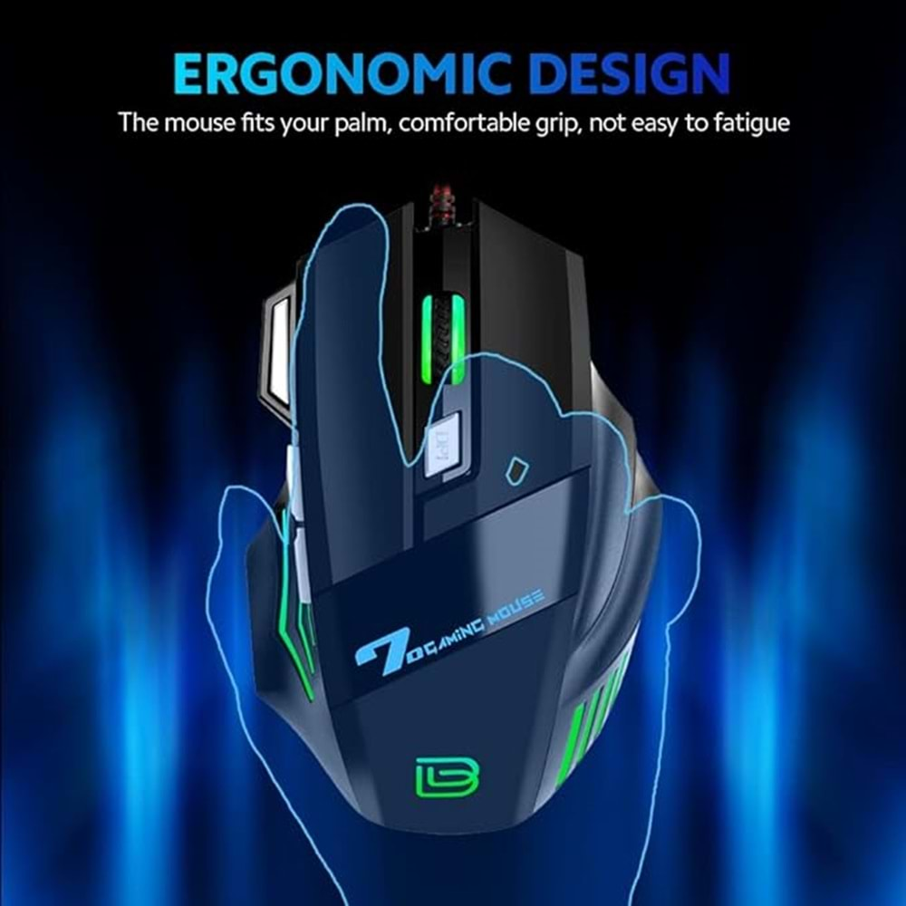 BAJEAL G5 Oyun Mouse 2400 Dpi Işıklı Mouse Gaming Mouse