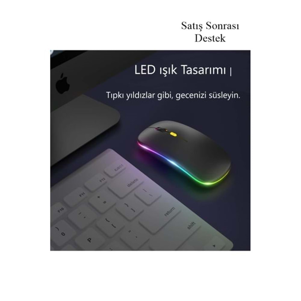 PRO5TECH PG-9009 DMLT USB 2in1 Bluetooth 2.4 GHz Şarj Edilebilir Siyah Kablosuz Mouse