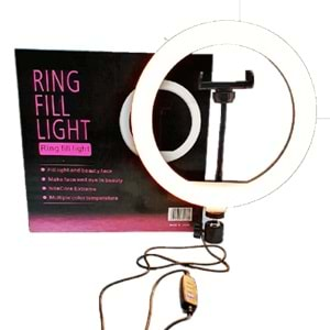 CXB-260 Youtuber Tiktok Çekim Telefon Tutucu Renkli Ring Light Makyaj Işığı 10 Inç 2. Mt Tripod