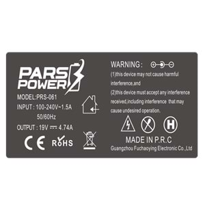 PARS POWER PRS-061 Samsung 5.5x3.0 90W 19V 4.74A