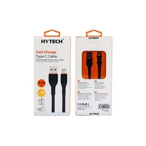 Hytech HY-X460 2.4A Type-C Kutu 6*Beyaz 14*Siyah Şarj Kablosu