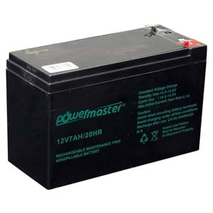 AKÜ 12 VOLT 7 AMPER POWERMASTER ( 150 X 65 X 90 MM )