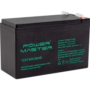 AKÜ 12 VOLT 7 AMPER POWERMASTER ( 150 X 65 X 90 MM )