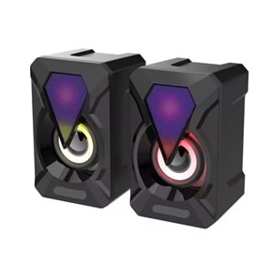 PRO5TECH E-1047 Multimedia Speaker With RGB AUX ,USB power