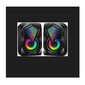 PRO5TECH Rgb Işıklı Gaming Pc Bilgisayar Hoparlörü 1+1 Speaker X2 Rgb Işıklı Gaming Pc Bilgisayar Hoparlörü 1+1 Speaker X2