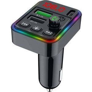 Concord C-617 Rgb Işıklı Pd 18 + Qc 3.1A Şarj Bluetooth 5.1V Fm Transmitter