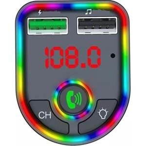 Concord C-616 Rgb Işıklı 2.1 A Şarj USB & Tf Girişi Bluetooth 5.1V Fm Transmitter