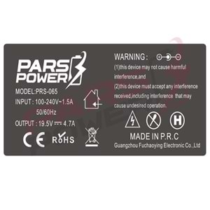 PARS POWER PRS-065 Sony Vaio 6.5x4.4 90W 19.5V 4.7A