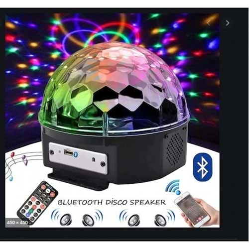 DT-GM -0803BYUVARLAK MODEL DİSKO TİPİ ISIKLI BLUETOOTH SPEAKER